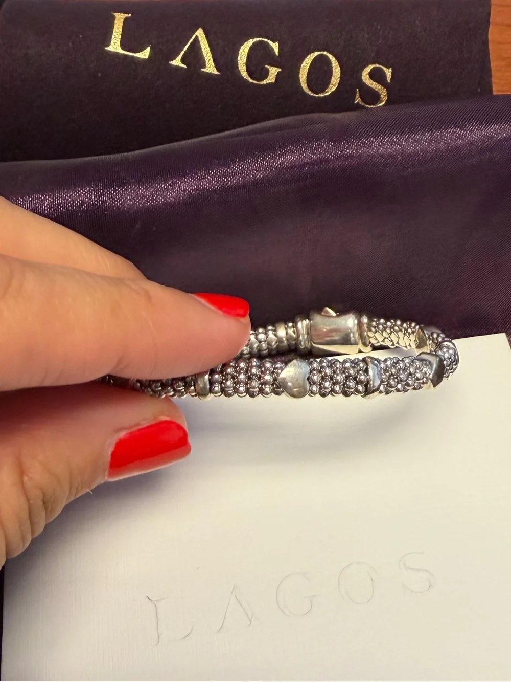 Brand New LAGOS Kinder Child’s First Caviar Bracelet – Sterling Silver